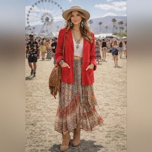 real  suede blazer womens vintage red Wine.blazer.Sz 12 Pit 21.New Condition